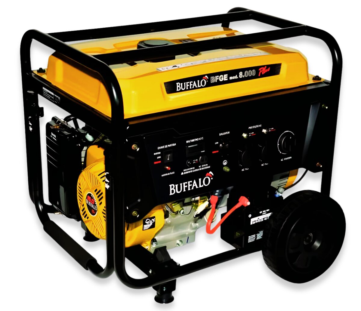 Gerador de energia a gasolina para suporte em obras e eventos.